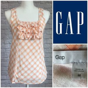 🌷 Gap Sleeveless Ruffle Top SZ Medium lined